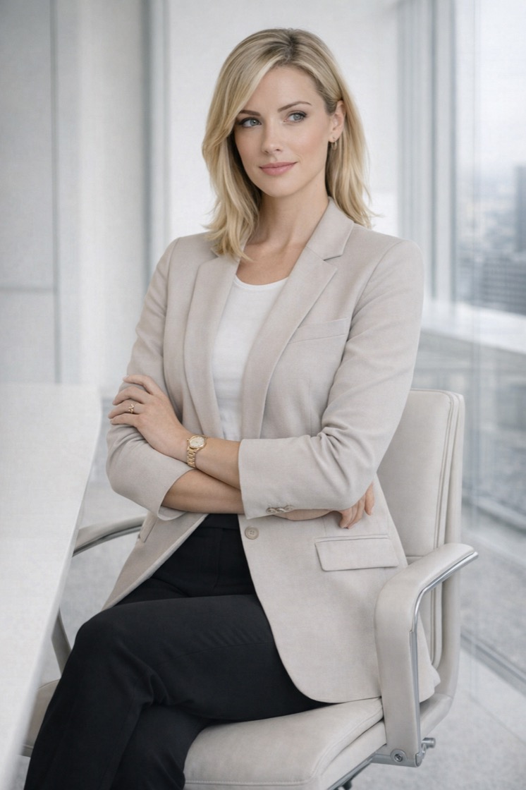 Марина из команды BYagency Express в современном офисе агентства